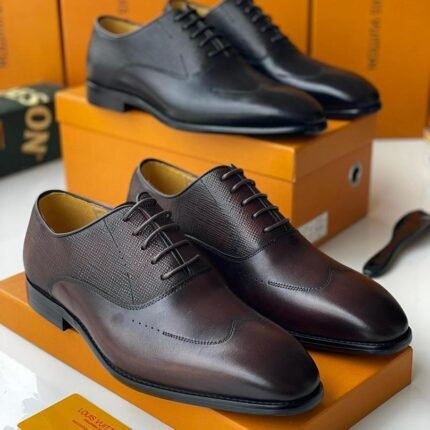 LV Grain-Calf Oxford Shoes – Rich Mocha Brown