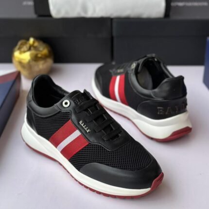 Bally Mesh Leather Sneakers
